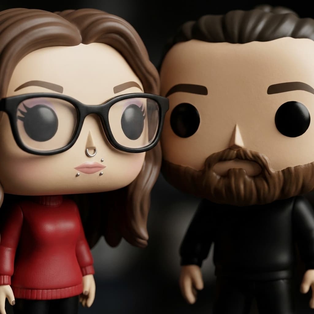 Pop Tarzı Kişiselleştirilmiş Çift 3D Baskı Figür Seti