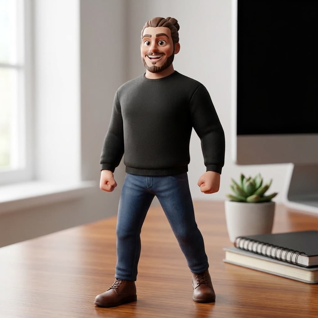Tek Kişilik Pixar Tarzı Kişiselleştirilmiş 3D Baskı Figür