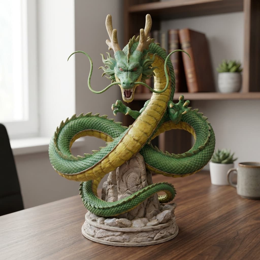 Shenlong Ejderhası 3D Baskı Dekoratif Figür