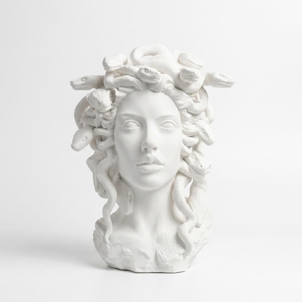 Medusa Büstü 3D Baskı Dekoratif Figür