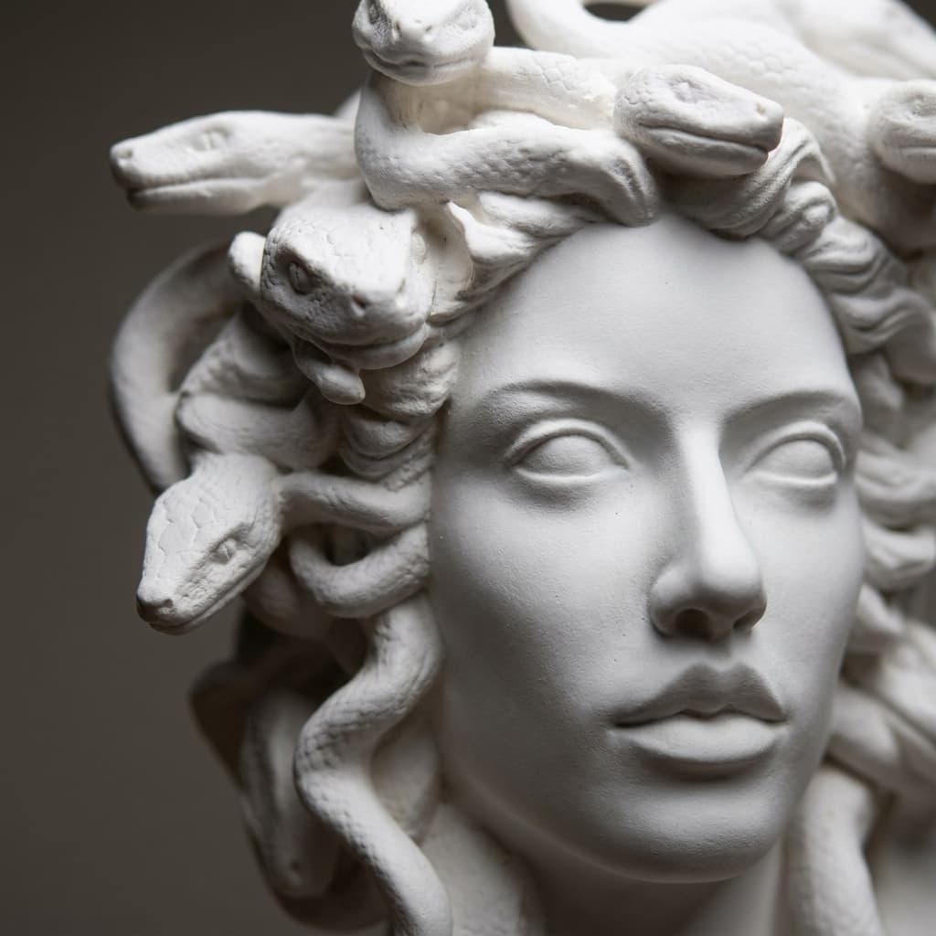 Medusa Büstü 3D Baskı Dekoratif Figür